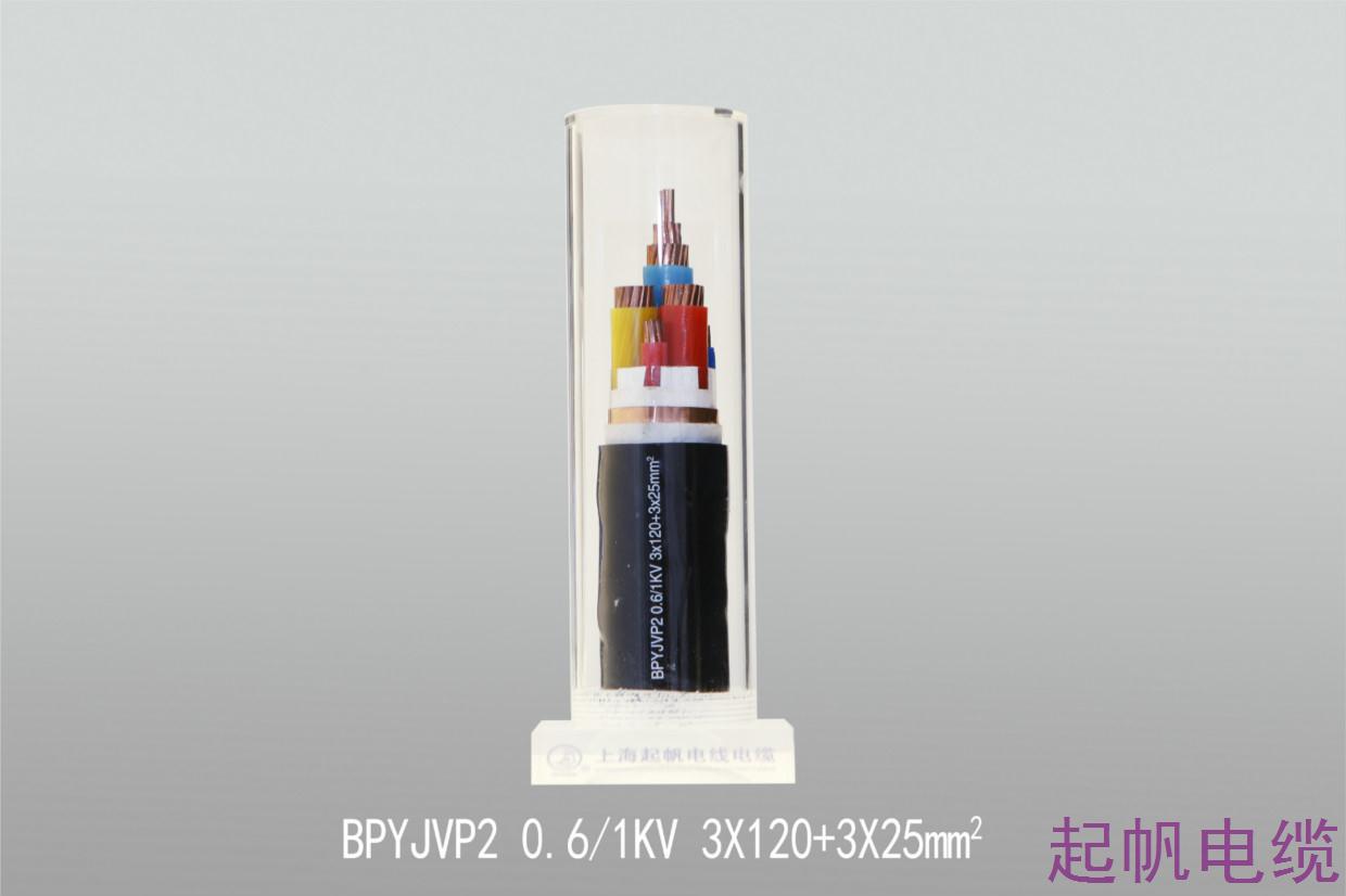 变频<font color='red'>电缆</font>BPYJVP2 0.6 1KV 3X120+3X25mm2