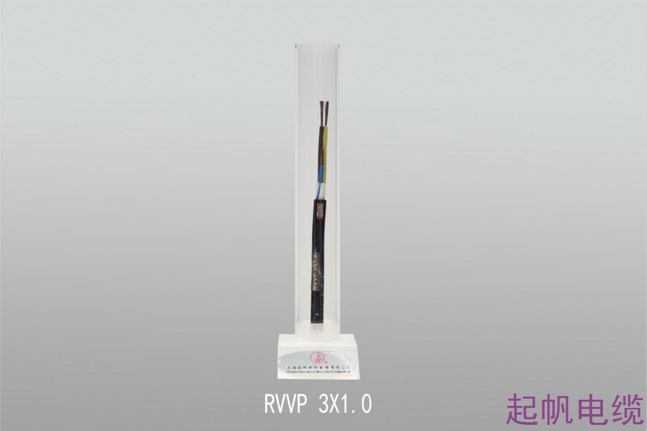 聚氯乙稀绝缘聚氯乙稀护套软<font color='red'>电缆</font>RVVP 3X1.0