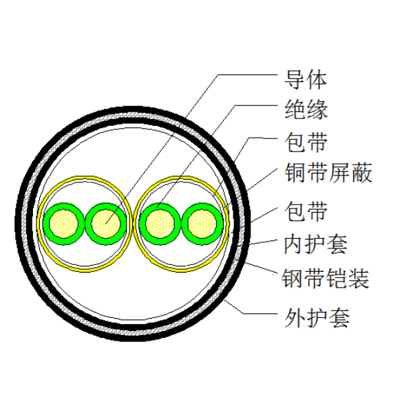 钢带铠装聚氯乙烯护套计算机电缆-DJYP2V22-300/500V(图1) 钢带铠装聚氯乙烯护套计算机电缆-DJYP2V22-300/500V(图1)